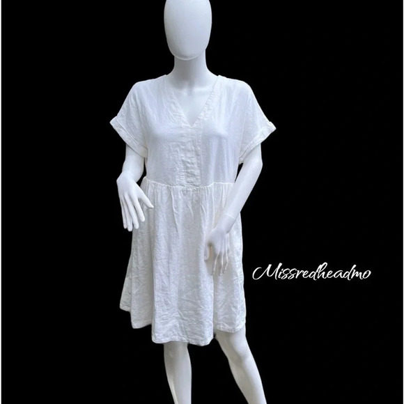 ~Universal Thread~ Linen Dress - White - Picture 1 of 7
